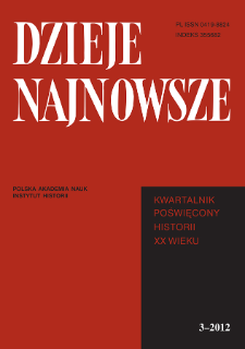 Dzieje Najnowsze : [kwartalnik poświęcony historii XX wieku] R. 44 z. 3 (2012), Recenzje