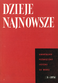 Dzieje Najnowsze : [kwartalnik poświęcony historii XX wieku] R. 6 z. 1 (1974), Recenzje