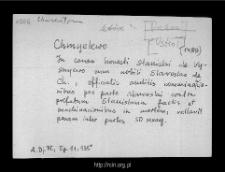 Chmielewo. Files of Ostroleka district in the Middle Ages. Files of Historico-Geographical Dictionary of Masovia in the Middle Ages