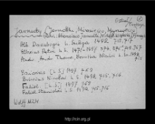 Jarnuty. Files of Ostroleka district in the Middle Ages. Files of Historico-Geographical Dictionary of Masovia in the Middle Ages