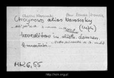 Chojny-Naruszczki. Files of Historico-Geographical Dictionary of Masovia in the Middle Ages. Files of Lomza district in the Middle Ages