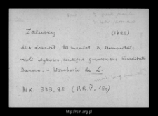 Załuski. Files of Ostroleka district in the Middle Ages. Files of Historico-Geographical Dictionary of Masovia in the Middle Ages