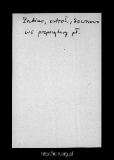 Żabin. Files of Ostroleka district in the Middle Ages. Files of Historico-Geographical Dictionary of Masovia in the Middle Ages