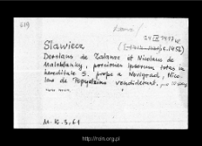 Sławiec. Files of Historico-Geographical Dictionary of Masovia in the Middle Ages. Files of Lomza district in the Middle Ages