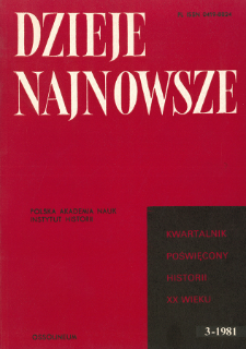 Dzieje Najnowsze : [kwartalnik poświęcony historii XX wieku] R. 13 z. 3 (1981), Życie naukowe