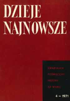 Dzieje Najnowsze : [kwartalnik poświęcony historii XX wieku] R. 3 z. 4 (1971), Listy do redakcji