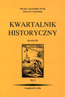 Kwartalnik Historyczny R. 103 nr 2 (1996), Komunikaty