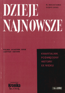 Dzieje Najnowsze : [kwartalnik poświęcony historii XX wieku] R. 23 z. 3 (1991), Artykuły recenzyjne i recenzje