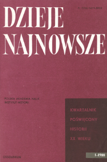 Sprawa emigracji żydowskiej z Polski w drugiej połowie lat trzydziestych w świetle materiałów polskiego MSZ