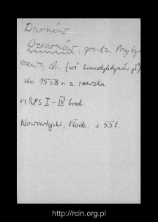 Dziarn&oacute;w. Files of Biala Rawska district in the Middle Ages. Files of Historico-Geographical Dictionary of Masovia in the Middle Ages