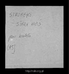 Strzałki-Stara Wieś. Files of Biala Rawska district in the Middle Ages. Files of Historico-Geographical Dictionary of Masovia in the Middle Ages