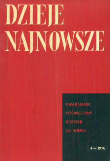 Dzieje Najnowsze : [kwartalnik poświęcony historii XX wieku] R. 8 z. 4 (1976), Recenzje