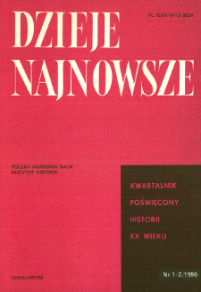 Dzieje Najnowsze : [kwartalnik poświęcony historii XX wieku] R. 22 z. 1-2 (1990), Recenzje