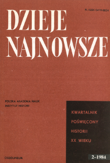 Dzieje Najnowsze : [kwartalnik poświęcony historii XX wieku] R. 16 z. 2 (1984), Listy do redakcji