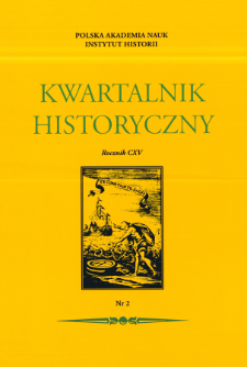 Kwartalnik Historyczny R. 115 nr 2 (2008), Strony tytułowe, spis treści
