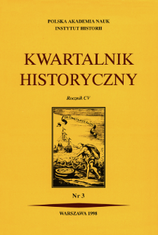 Kwartalnik Historyczny R. 105 nr 3 (1998), Recenzje