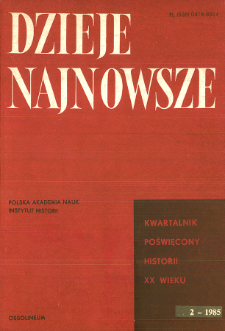 Dzieje Najnowsze : [kwartalnik poświęcony historii XX wieku] R. 17 z. 2 (1985), Recenzje