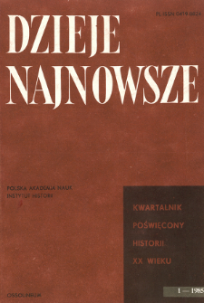 Dzieje Najnowsze : [kwartalnik poświęcony historii XX wieku] R. 17 z. 1 (1985), Listy do redakcji