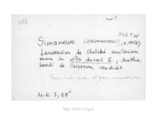 Nienałty-Szymany. Files of Nur district in the Middle Ages. Files of Historico-Geographical Dictionary of Masovia in the Middle Ages