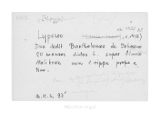 Załuski-Lipniewo. Files of Nur district in the Middle Ages. Files of Historico-Geographical Dictionary of Masovia in the Middle Ages