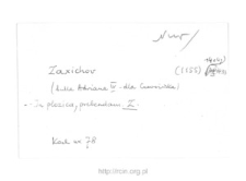 Zaszk&oacute;w. Files of Nur district in the Middle Ages. Files of Historico-Geographical Dictionary of Masovia in the Middle Ages