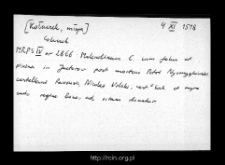 Kołaczek, now part of a village Budy-Grzybek. Files of Mszczonow district in the Middle Ages. Files of Historico-Geographical Dictionary of Masovia in the Middle Ages