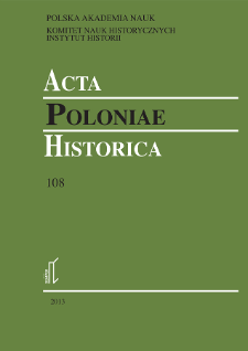 Acta Poloniae Historica. T. 108 (2013), Short notes