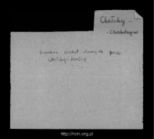 Chełchy-Chabdzyno. Files of Przasnysz district in the Middle Ages. Files of Historico-Geographical Dictionary of Masovia in the Middle Ages