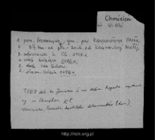 Chmieleń Wielki. Files of Przasnysz district in the Middle Ages. Files of Historico-Geographical Dictionary of Masovia in the Middle Ages