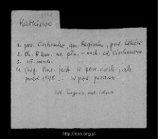 Karniewo. Files of Przasnysz district in the Middle Ages. Files of Historico-Geographical Dictionary of Masovia in the Middle Ages