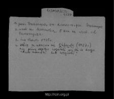 Karwacz. Files of Przasnysz district in the Middle Ages. Files of Historico-Geographical Dictionary of Masovia in the Middle Ages