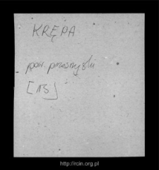 Stara Krępa. Files of Przasnysz district in the Middle Ages. Files of Historico-Geographical Dictionary of Masovia in the Middle Ages