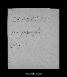 Zembrzus Wielki. Files of Przasnysz district in the Middle Ages. Files of Historico-Geographical Dictionary of Masovia in the Middle Ages