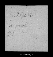 Stryjewo. Files of Przasnysz district in the Middle Ages. Files of Historico-Geographical Dictionary of Masovia in the Middle Ages
