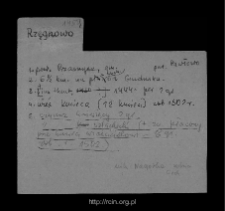 Rzęgnowo. Files of Przasnysz district in the Middle Ages. Files of Historico-Geographical Dictionary of Masovia in the Middle Ages