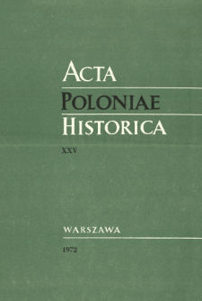 Acta Poloniae Historica. T. 25 (1972), Title pages, Contents