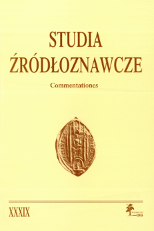 Studia Źródłoznawcze = Commentationes T. 39 (2001), Recenzje