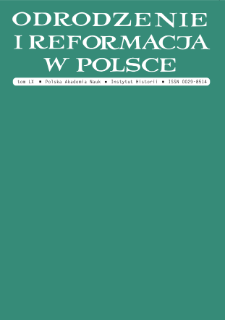 Odrodzenie i Reformacja w Polsce T. 60 (2016), Title pages, Contents