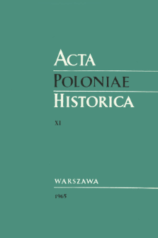 Acta Poloniae Historica T. 11 (1965), Comptes rendus