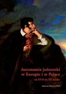 Autonomia jednostki w Europie i w Polsce : od XVII do XX wieku, Strona tytułowa, spis treści