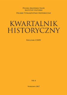 Kwartalnik Historyczny R. 124 nr 4 (2017), Title pages, Contents