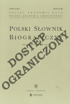 Polski Słownik Biograficzny T. 51 (2016-2017), Śliwniak Józef - Świrski Krik, Część wstępna