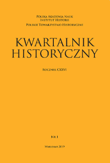 Kwartalnik Historyczny R. 126 nr 1 (2019), Recenzje