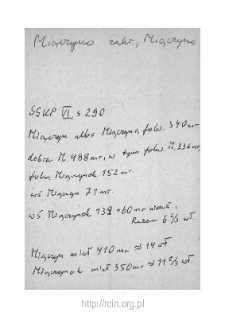 Miączyn II. Files of Zakroczym district in the Middle Ages. Files of Historico-Geographical Dictionary of Masovia in the Middle Ages