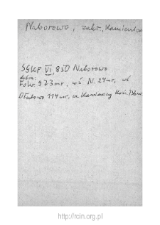 Naborowo. Files of Zakroczym district in the Middle Ages. Files of Historico-Geographical Dictionary of Masovia in the Middle Ages