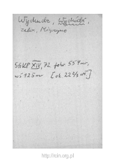 Wych&oacute;dźc. Files of Zakroczym district in the Middle Ages. Files of Historico-Geographical Dictionary of Masovia in the Middle Ages