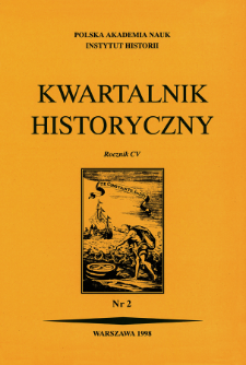 Kwartalnik Historyczny. R. 105 nr 2 (1998), Artykuły recenzyjne