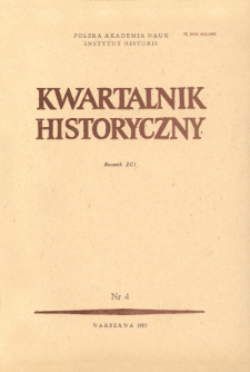 Kwartalnik Historyczny R. 91 nr 4 (1984)