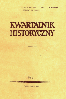 Kwartalnik Historyczny R. 96 nr 3/4 (1989), Artykuły recenzyjne