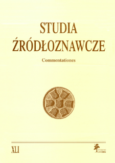 Studia Źr&oacute;dłoznawcze = Commentationes T. 41 (2003), Artykuły recenzyjne